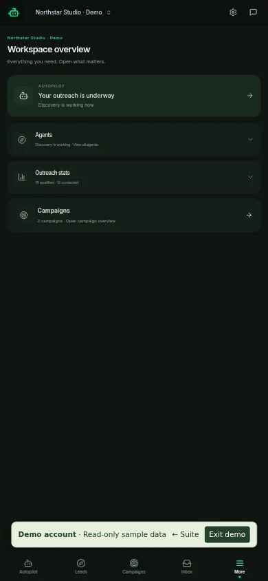 AutoBox demo: prospect research and outreach.